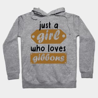 Girls Gibbon Love Females Hylobatidae Nature Hoodie